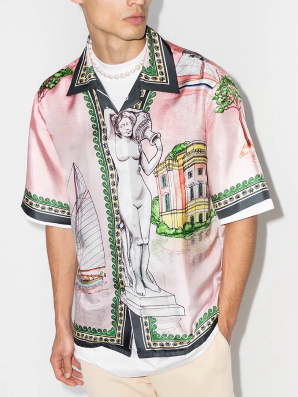 CASABLANCA x Browns 50 Lago de Casa Silk Shirt - Medium